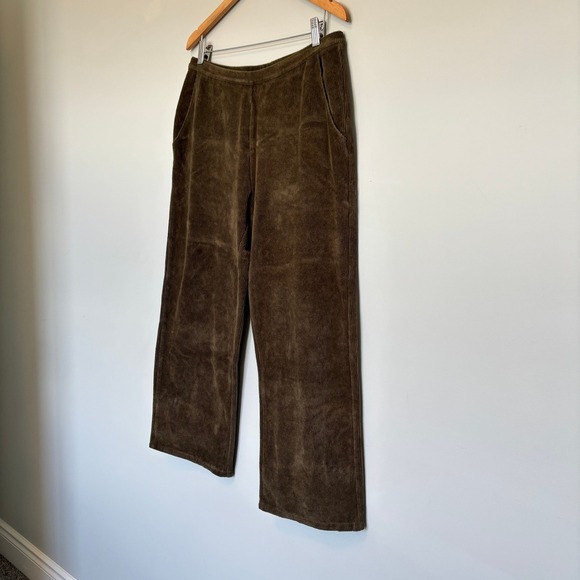 LL Bean Women's Size Large Petite Perfect Fit Pull On Corduroy Pants Loungewear - Picture 3 of 8